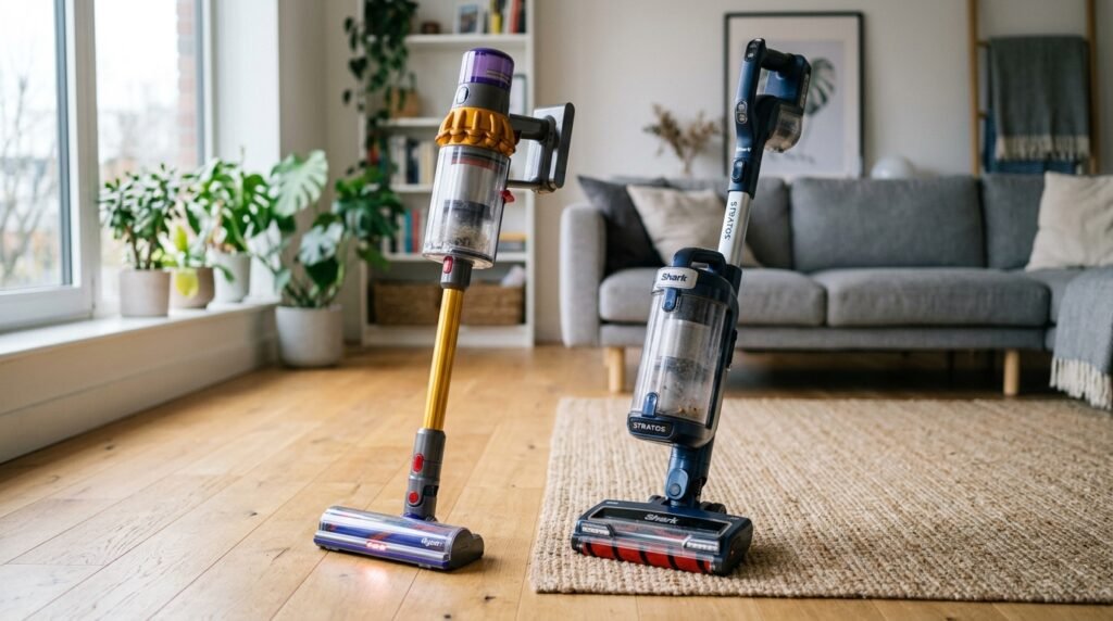 Dyson V15 Detect vs Shark Stratos Cordless: The Ultimate Cordless Vacuum Showdown