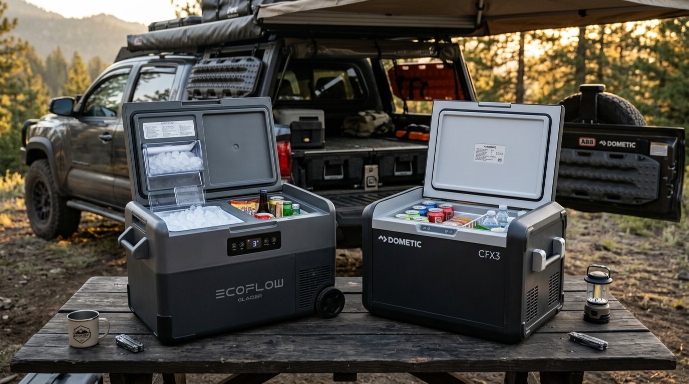EcoFlow Glacier vs Dometic CFX3 45 Product Review Photography