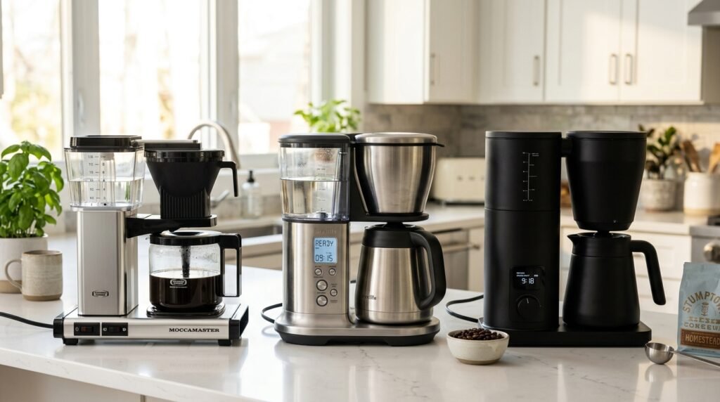 Moccamaster KBGV Select vs Breville Precision Brewer vs Fellow Aiden