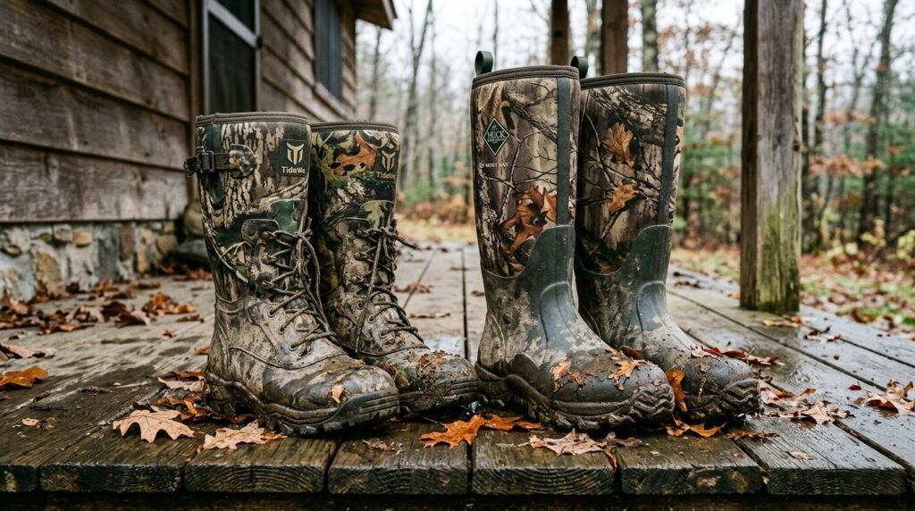 TideWe Hunting Boots vs. Muck Boot Woody Max: The Sub-Zero Mud Showdown