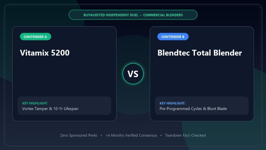 Vitamix 5200 vs Blendtec Total Blender Technical Showdown Banner