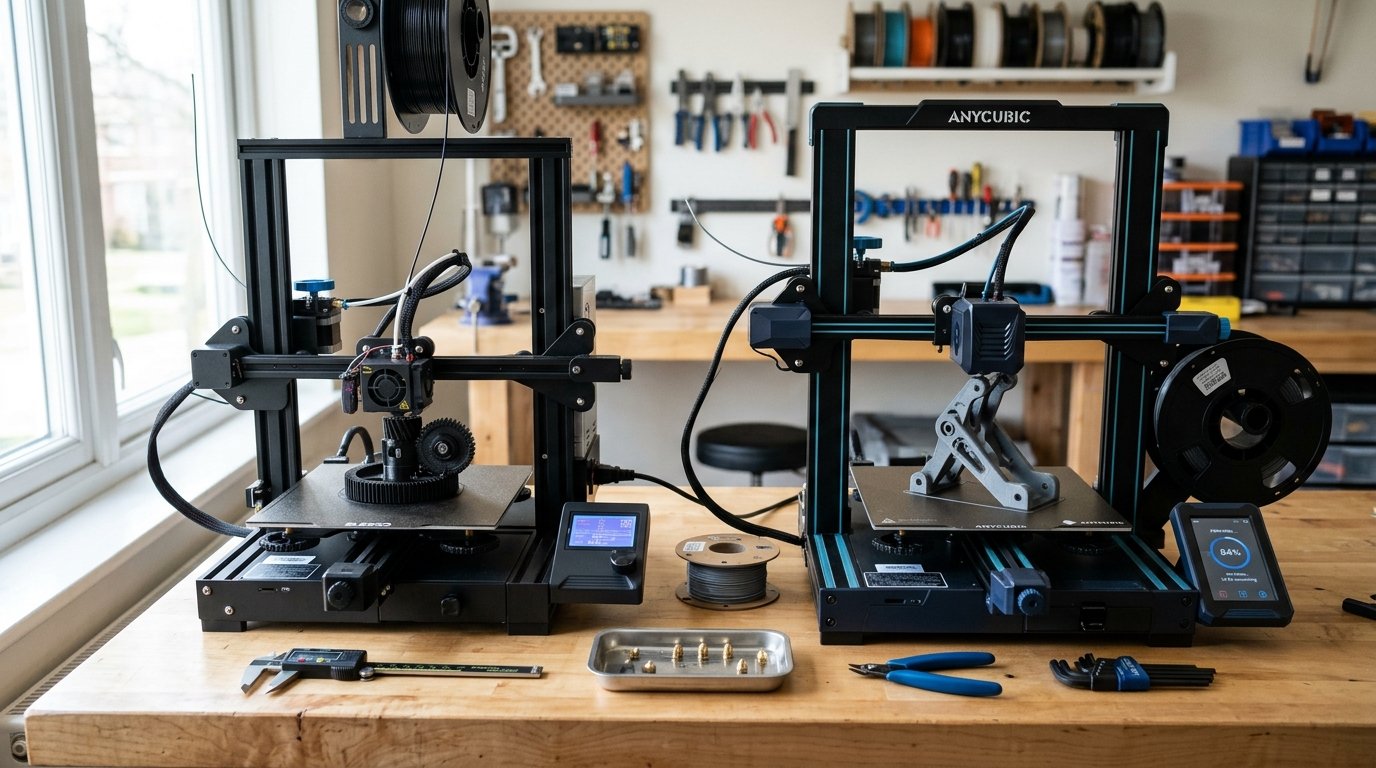 Elegoo Neptune 4 Pro vs Anycubic Kobra 2 Pro Product Review Photography