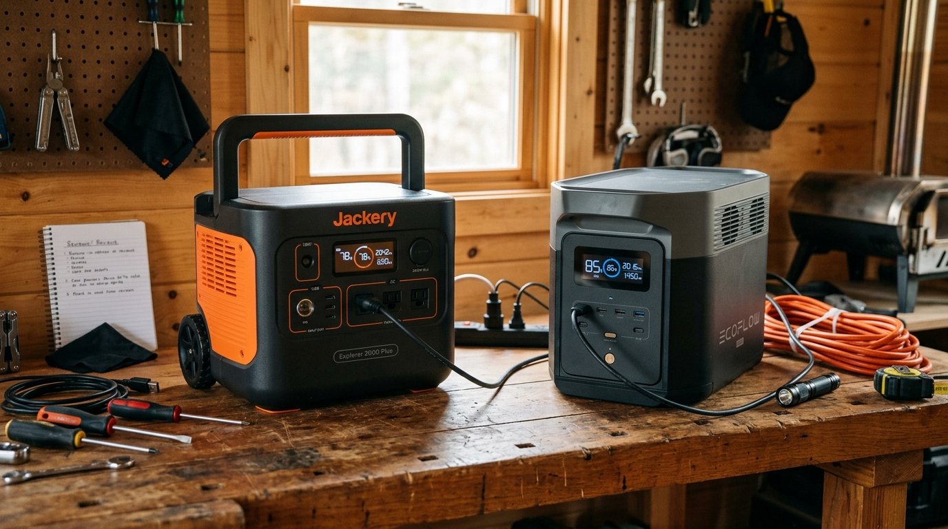 Jackery Explorer 2000 Plus vs EcoFlow DELTA 2 Max Product Review Photography