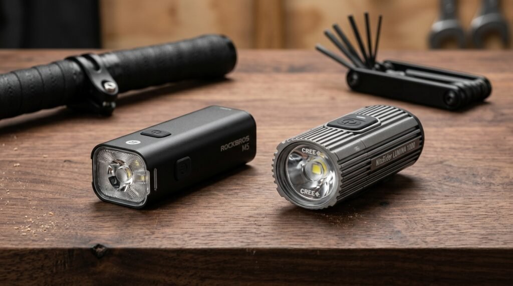 ROCKBROS M5 Smart Headlight vs. NiteRider Lumina 1000: The Showdown