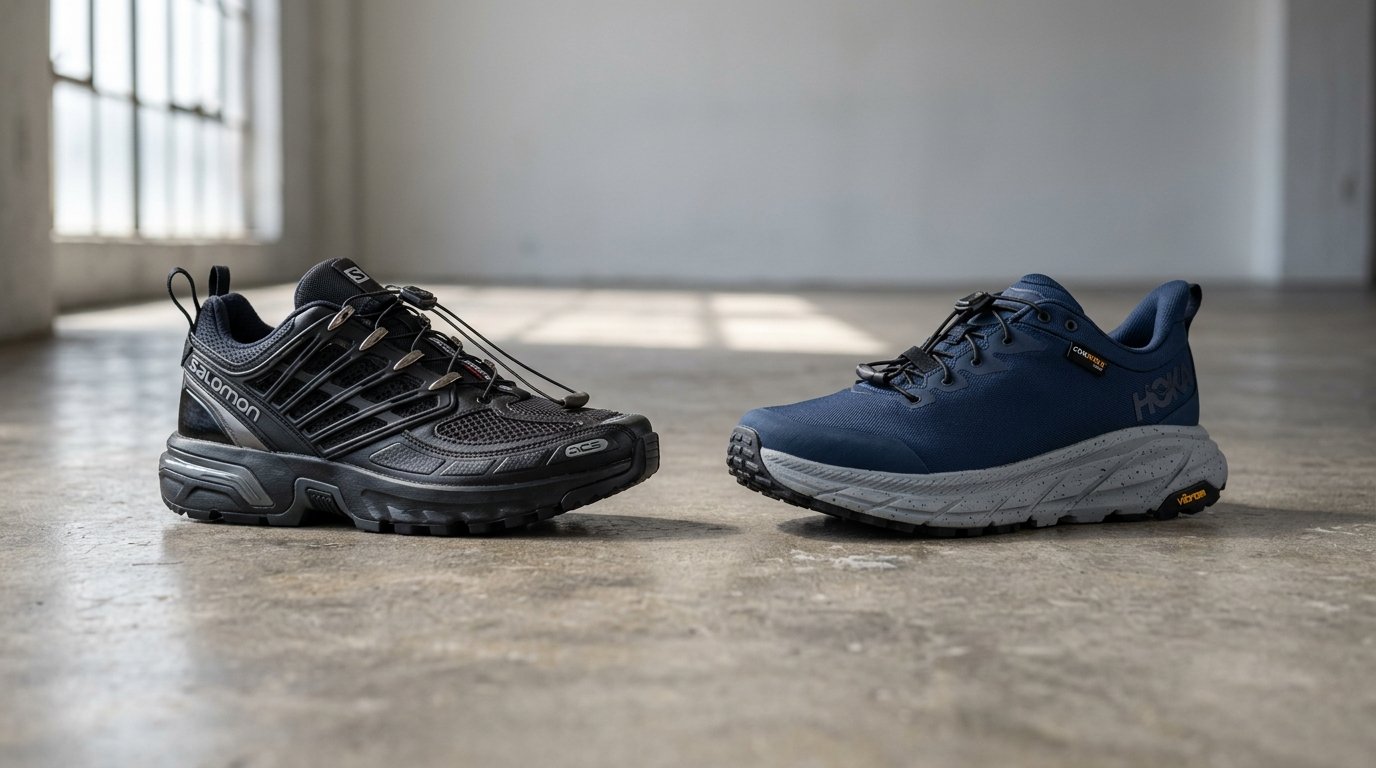 Salomon ACS Pro vs Hoka Transport Product Review Photography